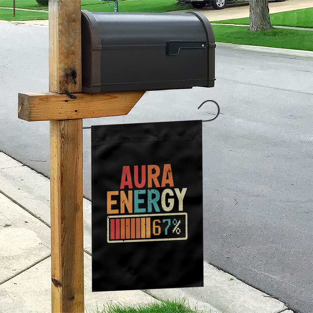 Funny Aura Energy At 67 Garden Flag Six Seven Meme Gen Alpha Slang - Wonder Print Shop