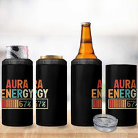 Funny Aura Energy At 67 4 in 1 Can Cooler Tumbler Six Seven Meme Gen Alpha Slang - Wonder Print Shop