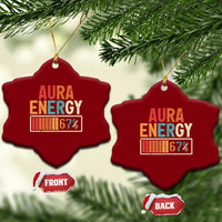 Funny Aura Energy At 67 Ceramic Ornament Six Seven Meme Gen Alpha Slang - Wonder Print Shop