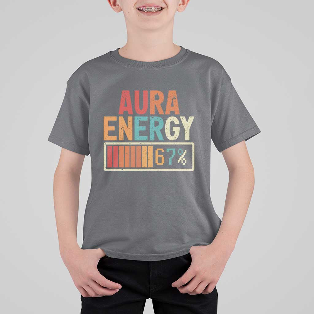 Funny Aura Energy At 67 T Shirt For Kid Six Seven Meme Gen Alpha Slang - Wonder Print Shop