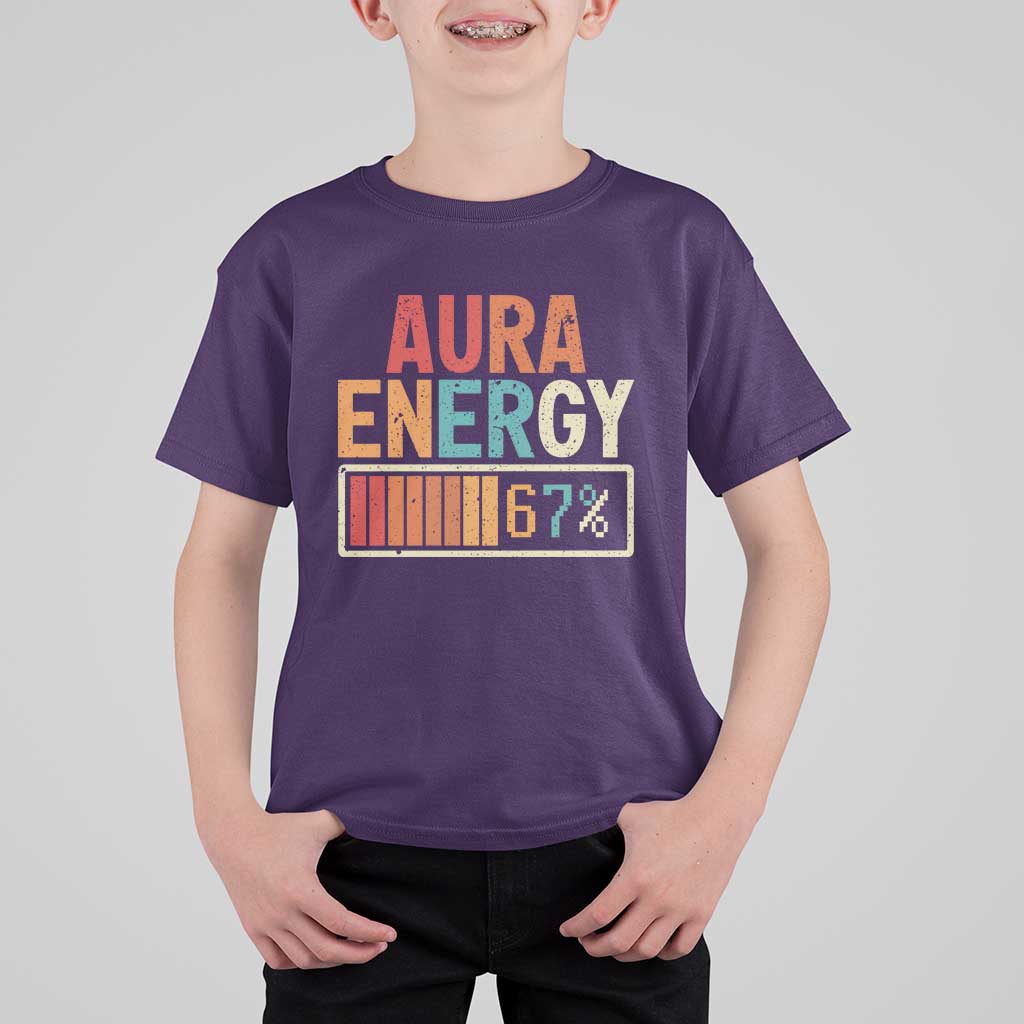 Funny Aura Energy At 67 T Shirt For Kid Six Seven Meme Gen Alpha Slang - Wonder Print Shop