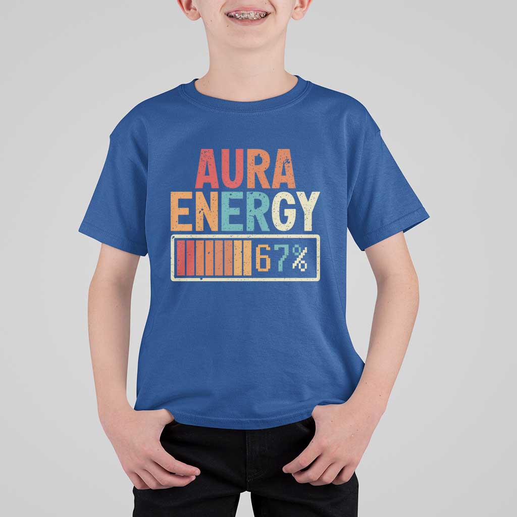 Funny Aura Energy At 67 T Shirt For Kid Six Seven Meme Gen Alpha Slang - Wonder Print Shop