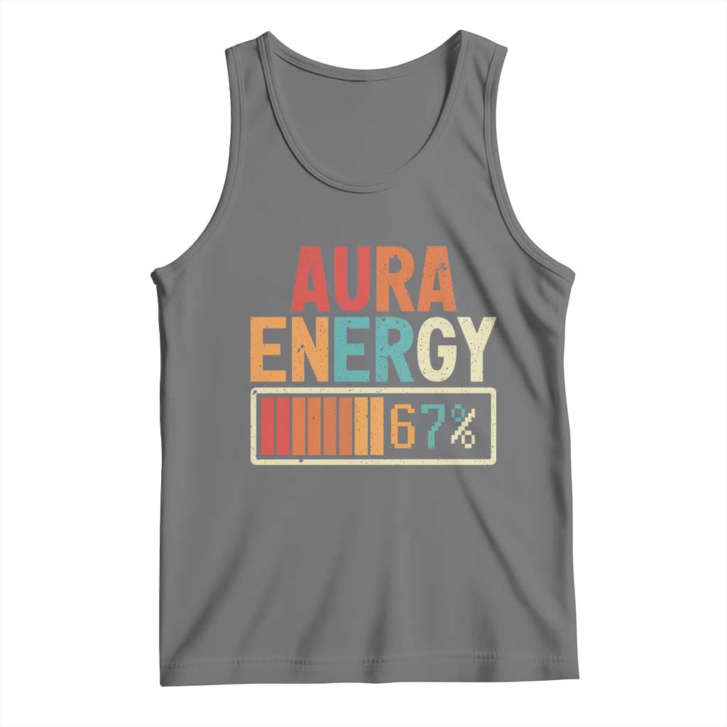 Funny Aura Energy At 67 Tank Top Six Seven Meme Gen Alpha Slang - Wonder Print Shop