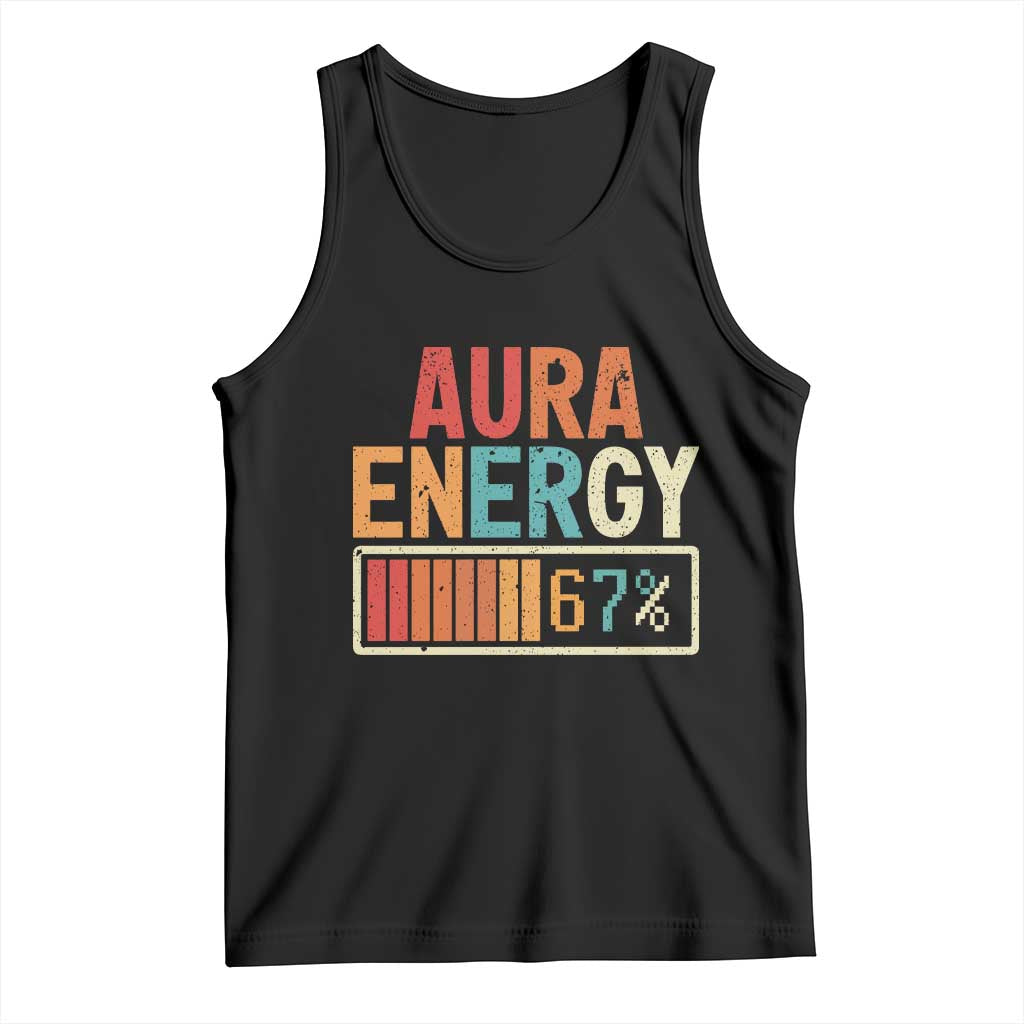 Funny Aura Energy At 67 Tank Top Six Seven Meme Gen Alpha Slang - Wonder Print Shop