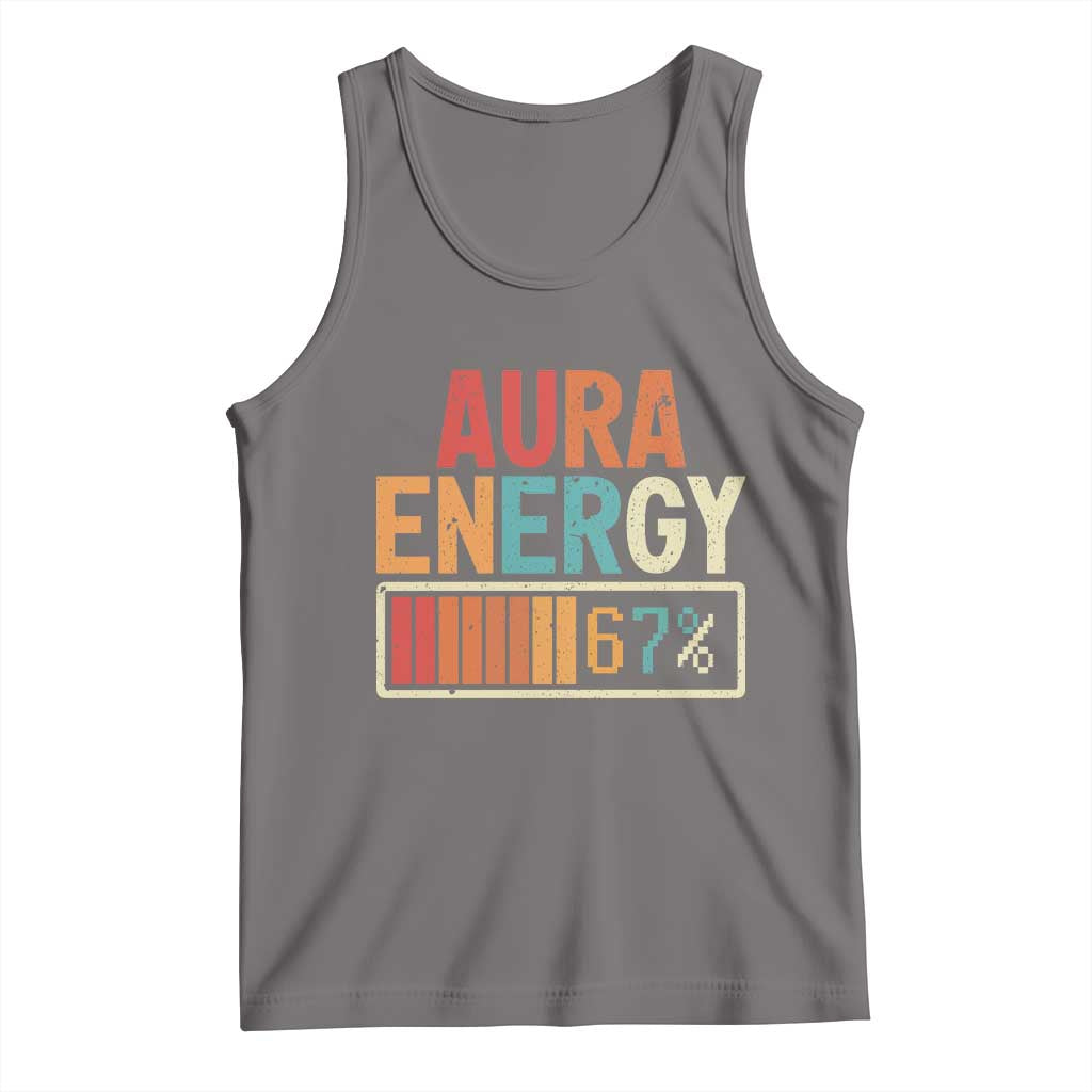 Funny Aura Energy At 67 Tank Top Six Seven Meme Gen Alpha Slang - Wonder Print Shop