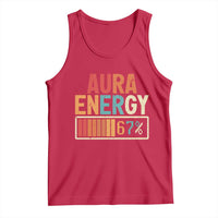 Funny Aura Energy At 67 Tank Top Six Seven Meme Gen Alpha Slang - Wonder Print Shop