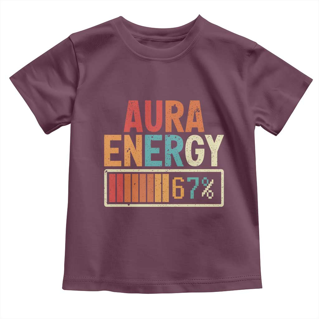 Funny Aura Energy At 67 Toddler T Shirt Six Seven Meme Gen Alpha Slang - Wonder Print Shop