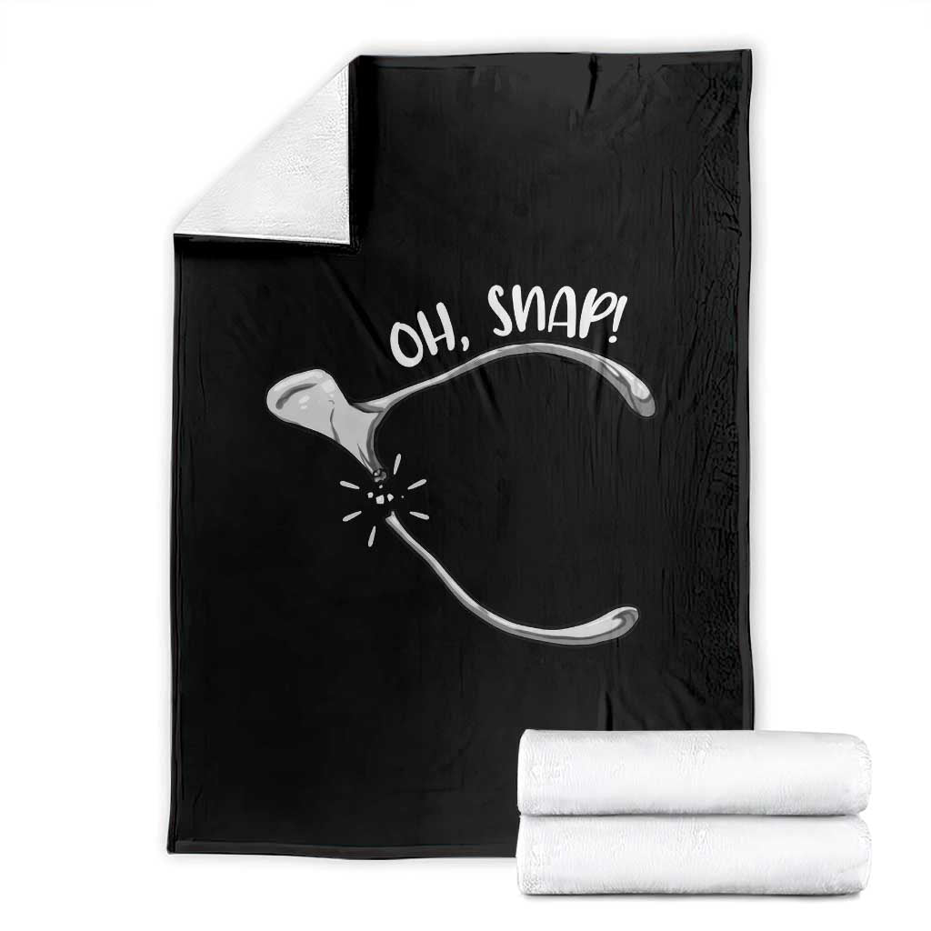 Funny Thanksgiving Oh Snap Throw Blanket Turkey Wishbone - Wonder Print Shop