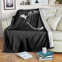 Funny Thanksgiving Oh Snap Throw Blanket Turkey Wishbone - Wonder Print Shop