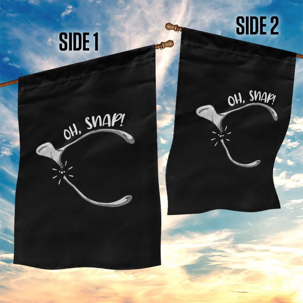 Funny Thanksgiving Oh Snap Garden Flag Turkey Wishbone - Wonder Print Shop