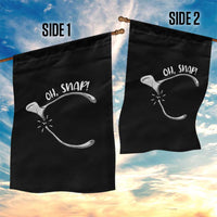 Funny Thanksgiving Oh Snap Garden Flag Turkey Wishbone - Wonder Print Shop