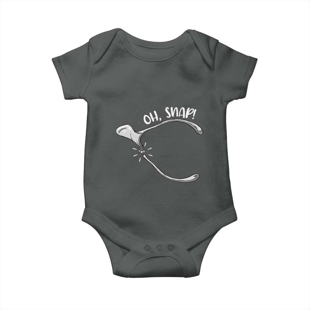 Funny Thanksgiving Oh Snap Baby Onesie Turkey Wishbone - Wonder Print Shop