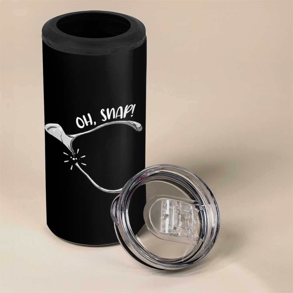 Funny Thanksgiving Oh Snap 4 in 1 Can Cooler Tumbler Turkey Wishbone - Wonder Print Shop