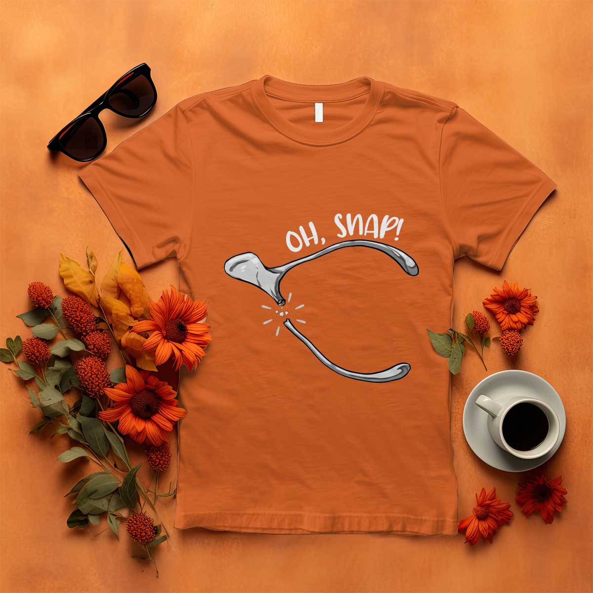 Funny Thanksgiving Oh Snap T Shirt Turkey Wishbone - Wonder Print Shop