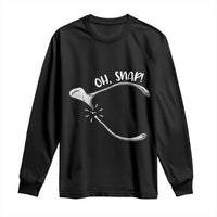 Funny Thanksgiving Oh Snap Long Sleeve Shirt Turkey Wishbone - Wonder Print Shop