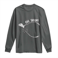 Funny Thanksgiving Oh Snap Long Sleeve Shirt Turkey Wishbone - Wonder Print Shop
