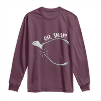Funny Thanksgiving Oh Snap Long Sleeve Shirt Turkey Wishbone - Wonder Print Shop