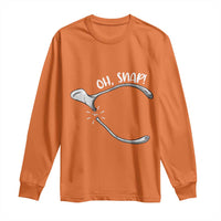 Funny Thanksgiving Oh Snap Long Sleeve Shirt Turkey Wishbone - Wonder Print Shop