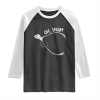 Funny Thanksgiving Oh Snap Raglan Shirt Turkey Wishbone - Wonder Print Shop