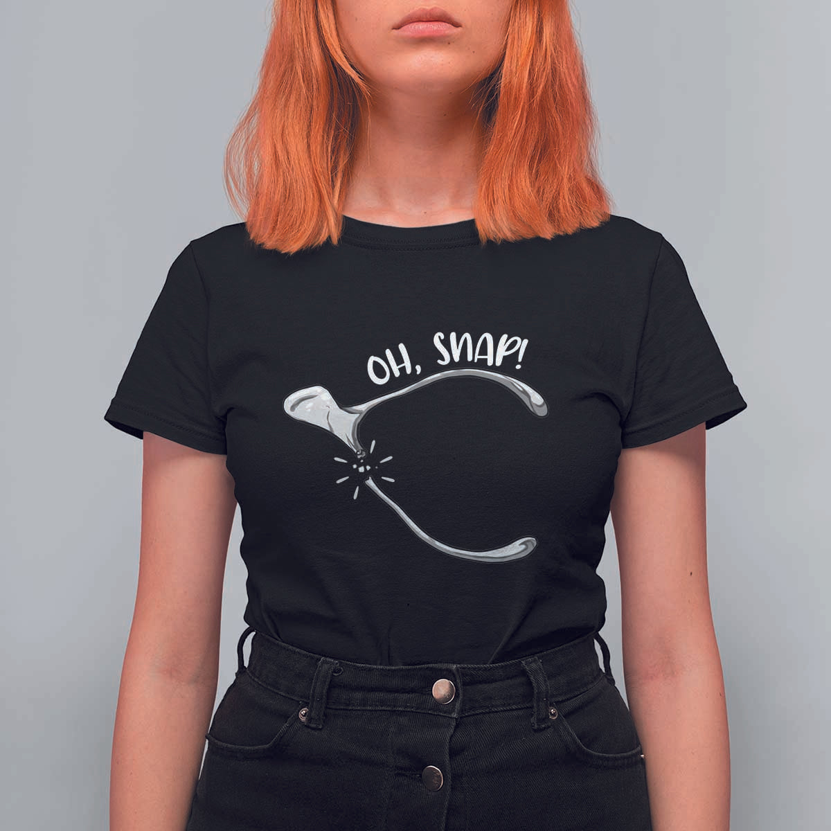 Funny Thanksgiving Oh Snap T Shirt For Women Turkey Wishbone - Wonder Print Shop