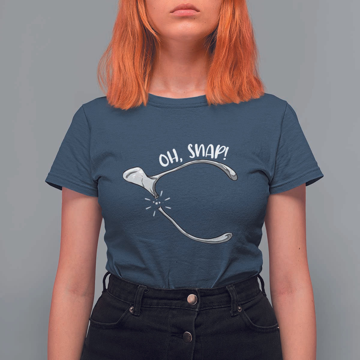 Funny Thanksgiving Oh Snap T Shirt For Women Turkey Wishbone - Wonder Print Shop