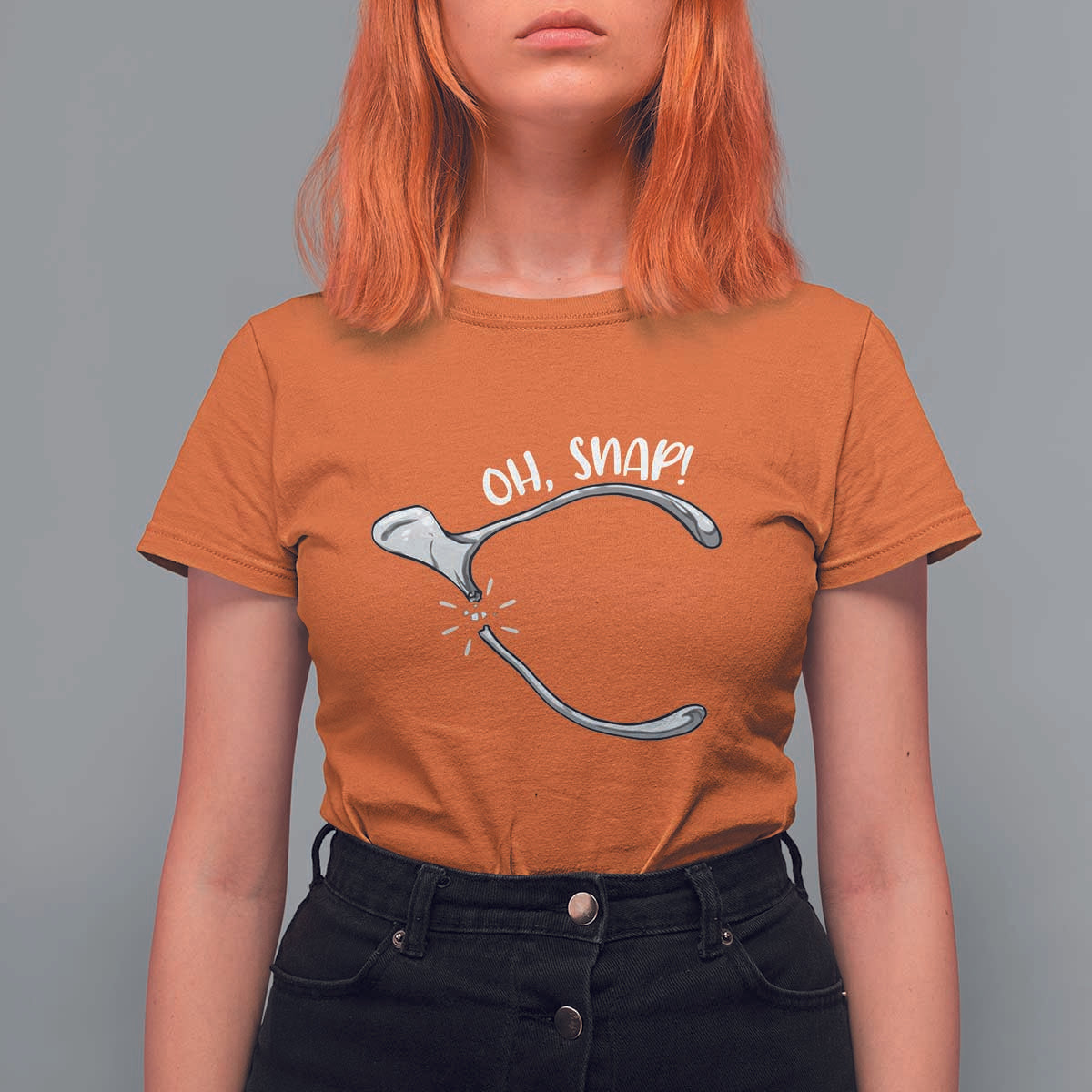 Funny Thanksgiving Oh Snap T Shirt For Women Turkey Wishbone - Wonder Print Shop