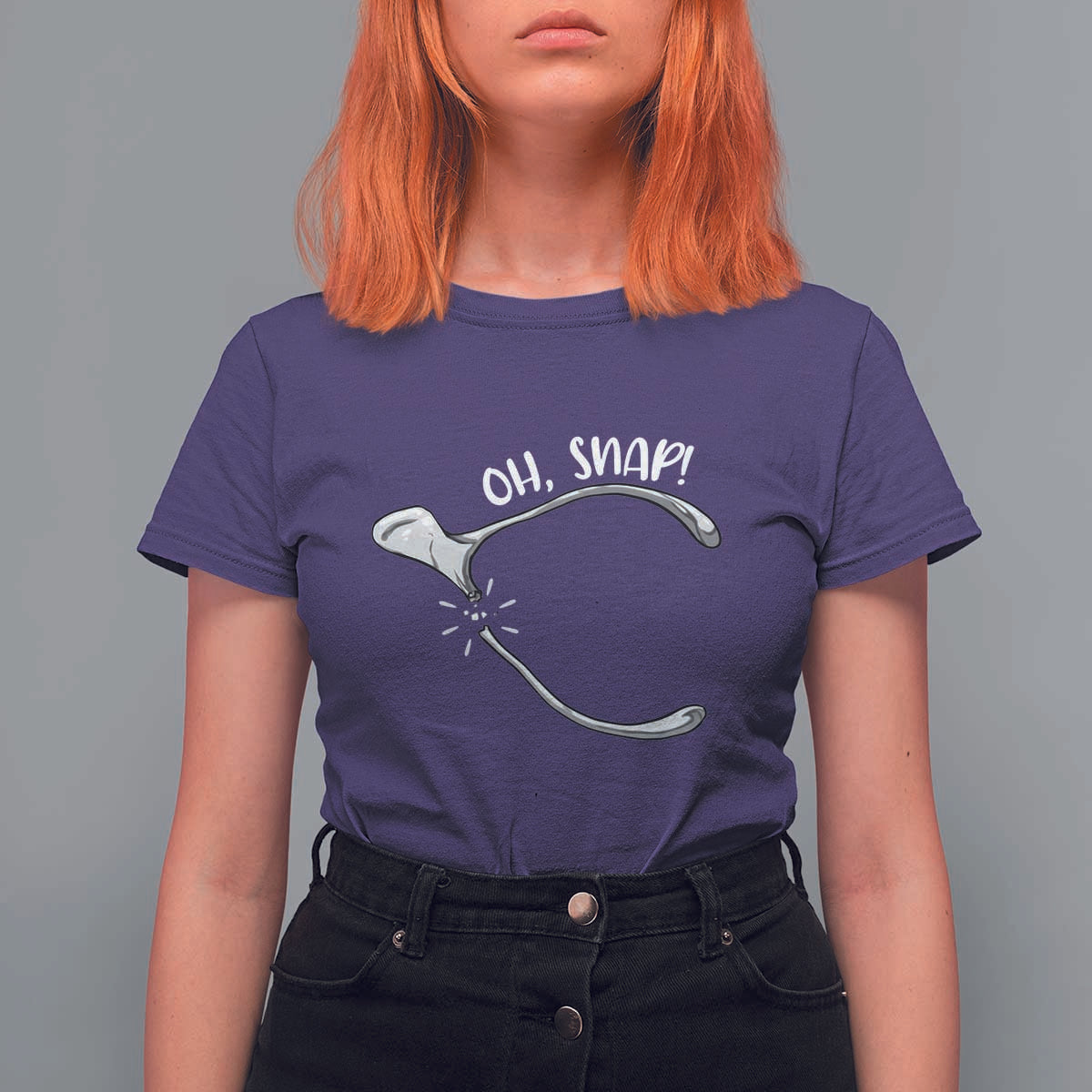 Funny Thanksgiving Oh Snap T Shirt For Women Turkey Wishbone - Wonder Print Shop