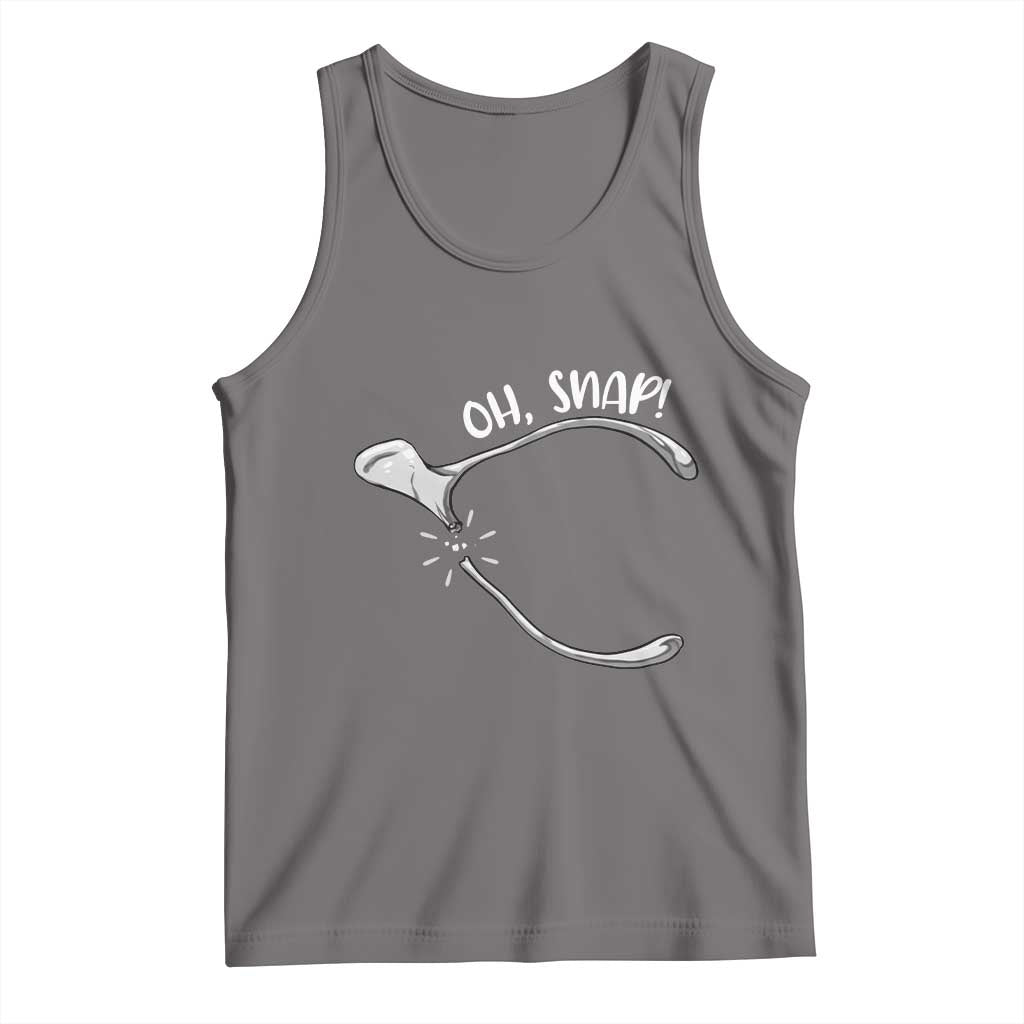 Funny Thanksgiving Oh Snap Tank Top Turkey Wishbone - Wonder Print Shop