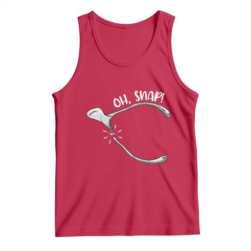 Funny Thanksgiving Oh Snap Tank Top Turkey Wishbone - Wonder Print Shop