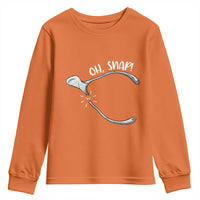 Funny Thanksgiving Oh Snap Youth Sweatshirt Turkey Wishbone - Wonder Print Shop