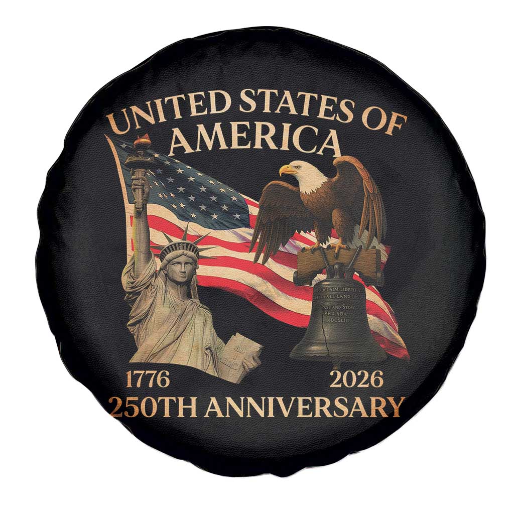 America's 250th Anniversary Spare Tire Cover United States Of America 250th Independence Day Freedom - Wonder Print Shop