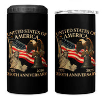 America's 250th Anniversary 4 in 1 Can Cooler Tumbler United States Of America 250th Independence Day Freedom - Wonder Print Shop