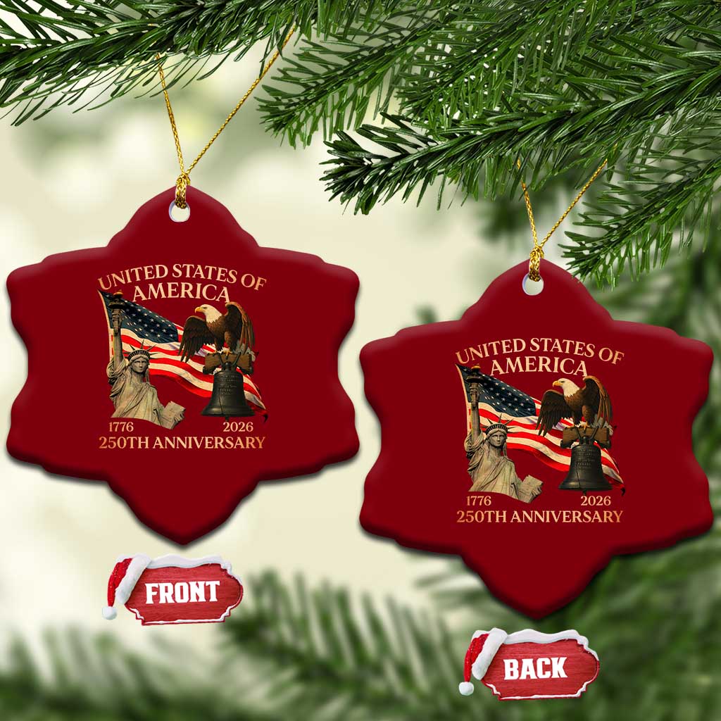 America's 250th Anniversary Ceramic Ornament United States Of America 250th Independence Day Freedom - Wonder Print Shop