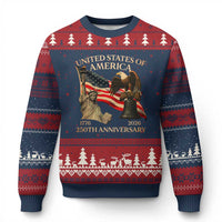 America's 250th Anniversary Ugly Christmas Sweater United States Of America 250th Independence Day Freedom - Wonder Print Shop