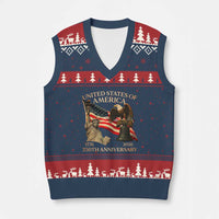 America's 250th Anniversary V-Neck Knit Sweater Vest United States Of America 250th Independence Day Freedom - Wonder Print Shop
