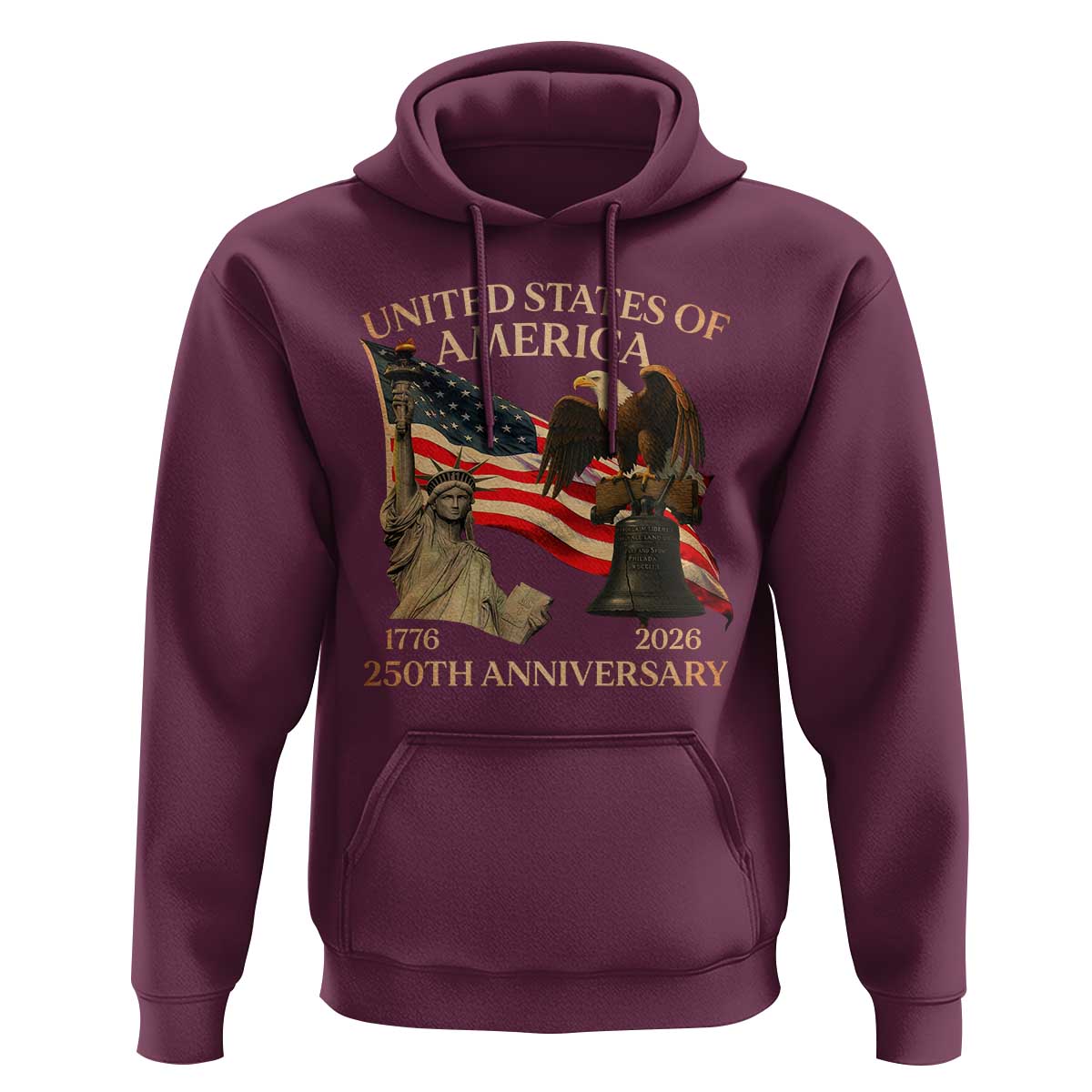 America's 250th Anniversary Hoodie United States Of America 250th Independence Day Freedom - Wonder Print Shop