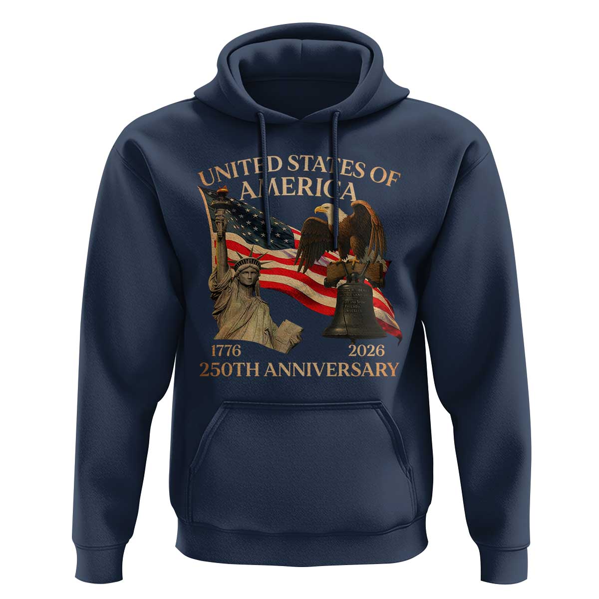 America's 250th Anniversary Hoodie United States Of America 250th Independence Day Freedom - Wonder Print Shop