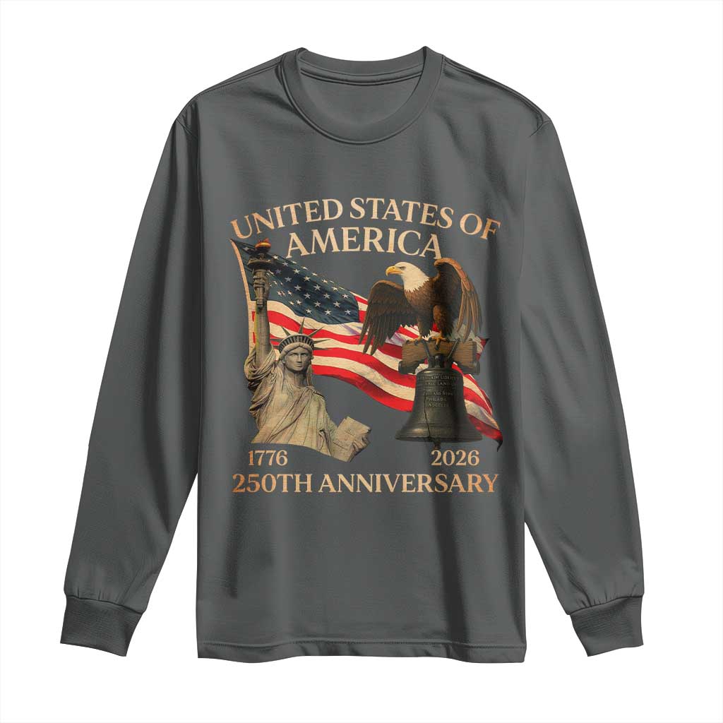 America's 250th Anniversary Long Sleeve Shirt United States Of America 250th Independence Day Freedom - Wonder Print Shop