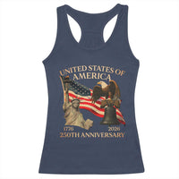 America's 250th Anniversary Racerback Tank Top United States Of America 250th Independence Day Freedom - Wonder Print Shop