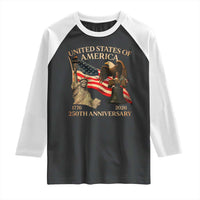 America's 250th Anniversary Raglan Shirt United States Of America 250th Independence Day Freedom - Wonder Print Shop