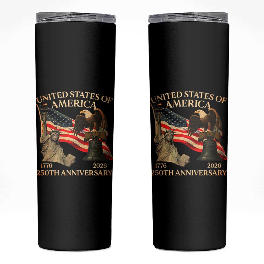 America's 250th Anniversary Skinny Tumbler United States Of America 250th Independence Day Freedom - Wonder Print Shop
