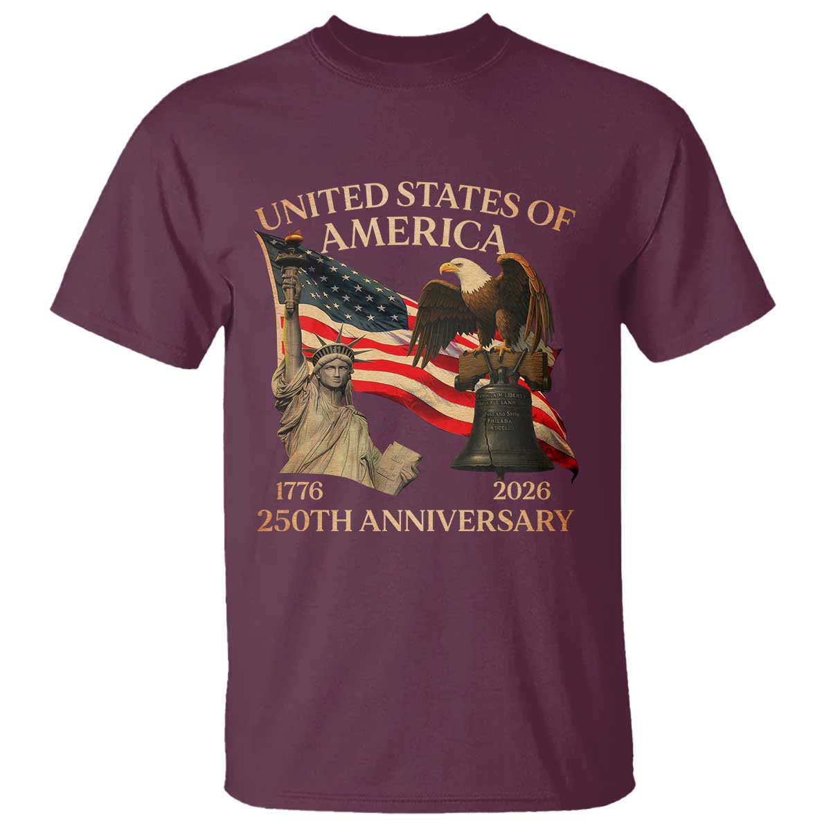 America's 250th Anniversary T Shirt United States Of America 250th Independence Day Freedom - Wonder Print Shop