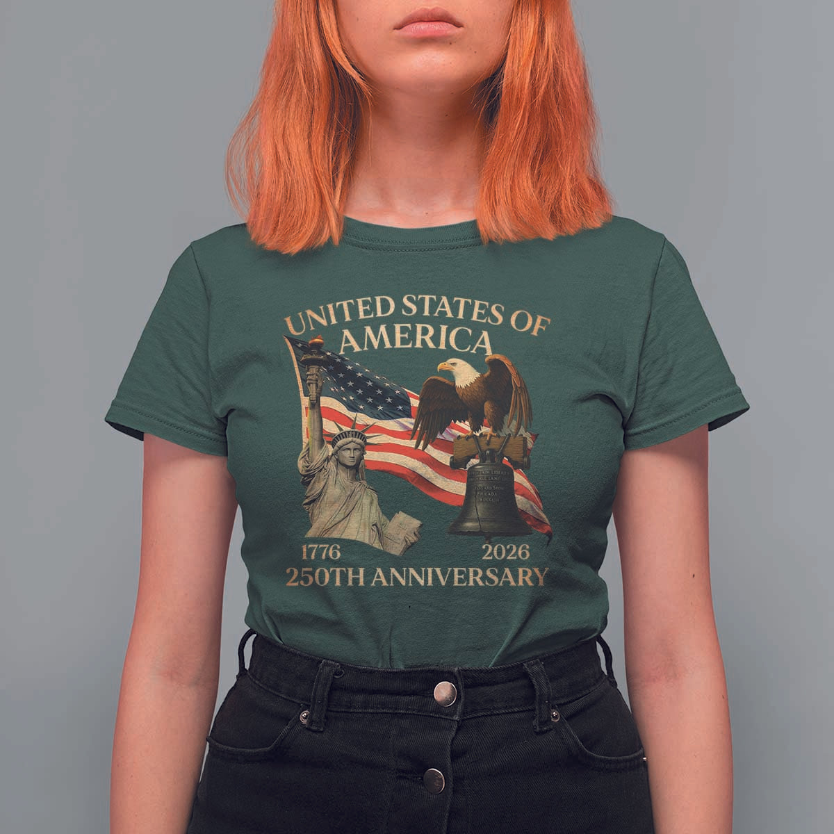 America's 250th Anniversary T Shirt For Women United States Of America 250th Independence Day Freedom - Wonder Print Shop