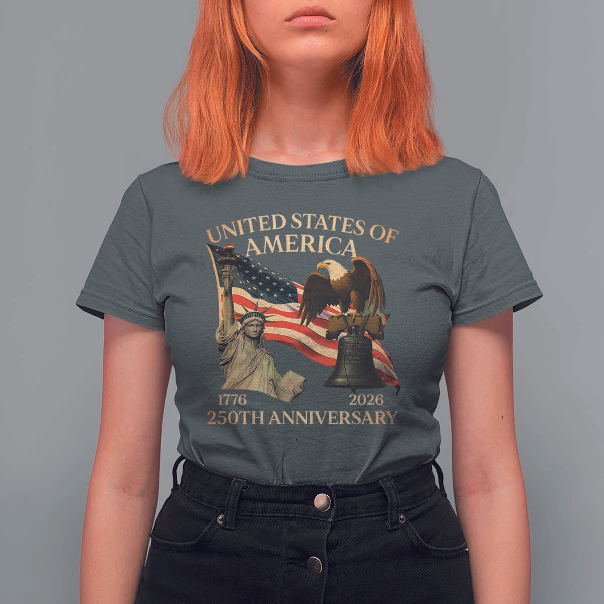 America's 250th Anniversary T Shirt For Women United States Of America 250th Independence Day Freedom - Wonder Print Shop