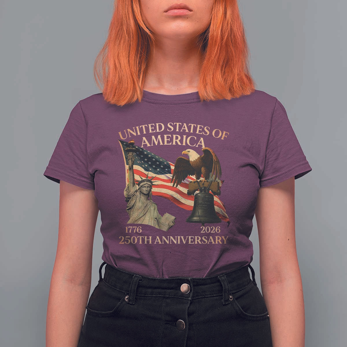 America's 250th Anniversary T Shirt For Women United States Of America 250th Independence Day Freedom - Wonder Print Shop