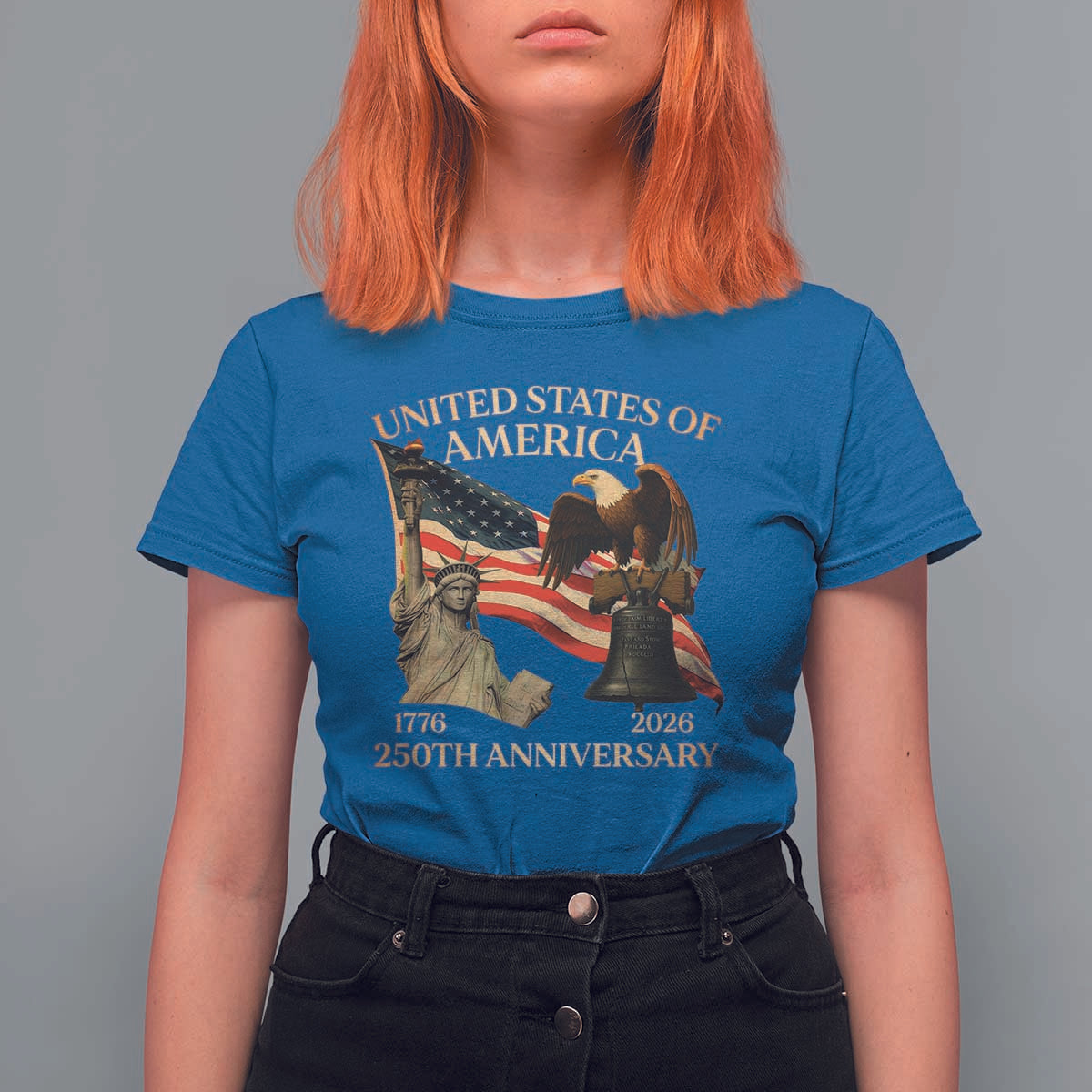 America's 250th Anniversary T Shirt For Women United States Of America 250th Independence Day Freedom - Wonder Print Shop