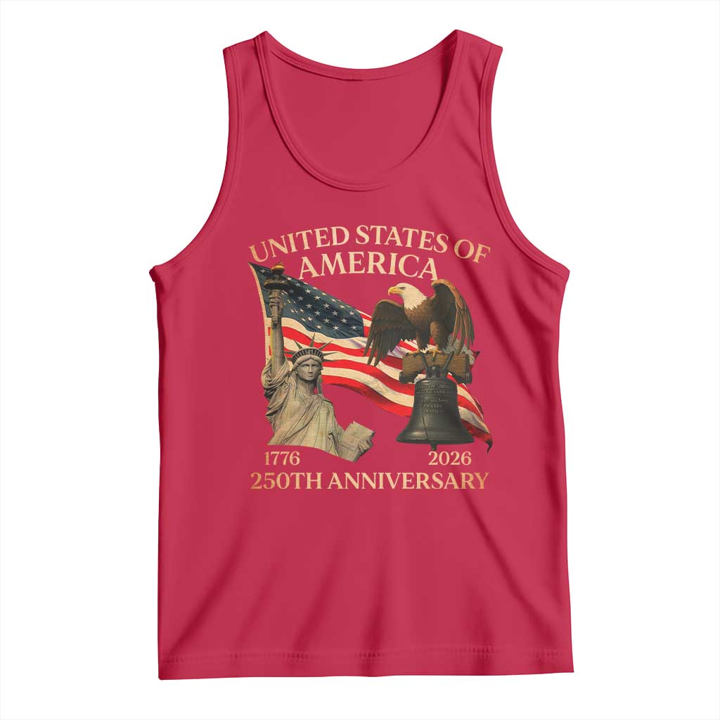 America's 250th Anniversary Tank Top United States Of America 250th Independence Day Freedom - Wonder Print Shop