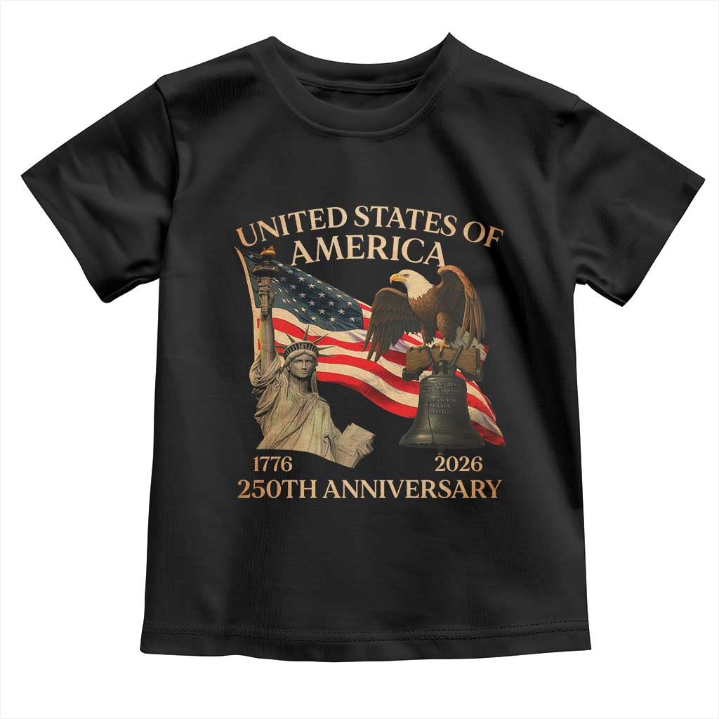 America's 250th Anniversary Toddler T Shirt United States Of America 250th Independence Day Freedom - Wonder Print Shop