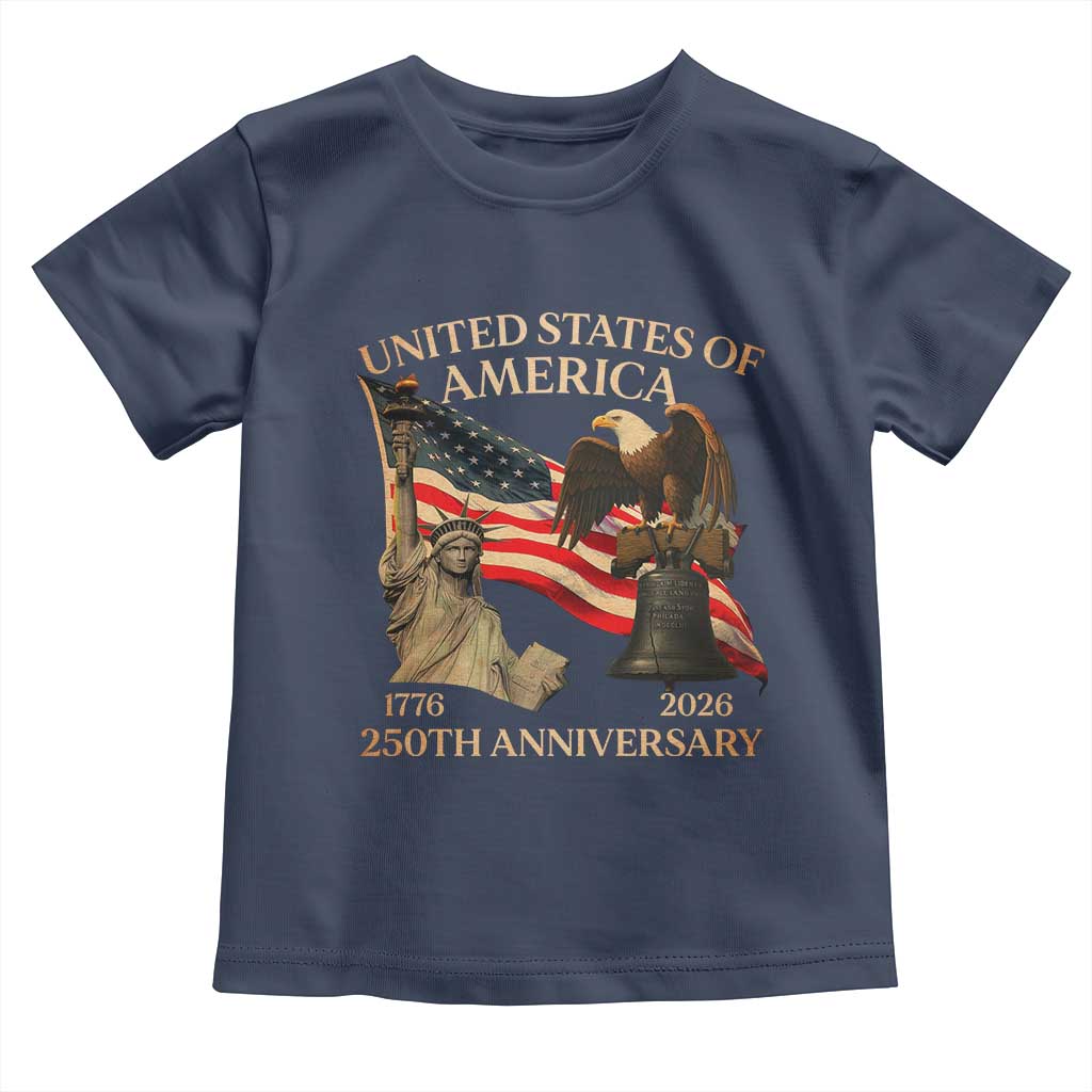 America's 250th Anniversary Toddler T Shirt United States Of America 250th Independence Day Freedom - Wonder Print Shop