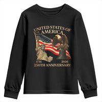 America's 250th Anniversary Youth Sweatshirt United States Of America 250th Independence Day Freedom - Wonder Print Shop